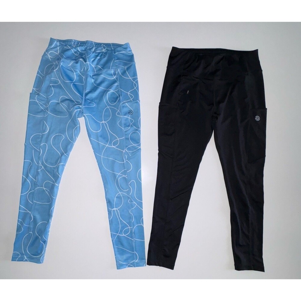 Galvin Green Blue & Black Nicoline Golf Leggings Lot of 2 Womens Size Large
